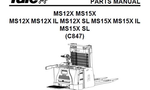 Yale (C847) MS12X, MS15X Forklift Parts Manual