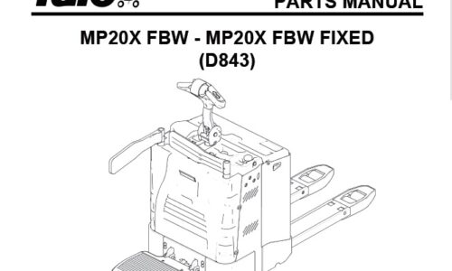 Yale (D843) MP20X FBW Forklift Parts Manual 2018