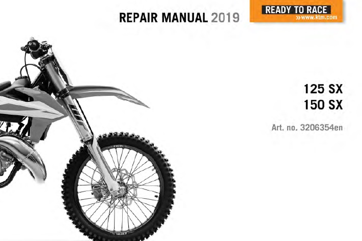 KTM 125 SX, 150 SX Service Repair Manual 2019