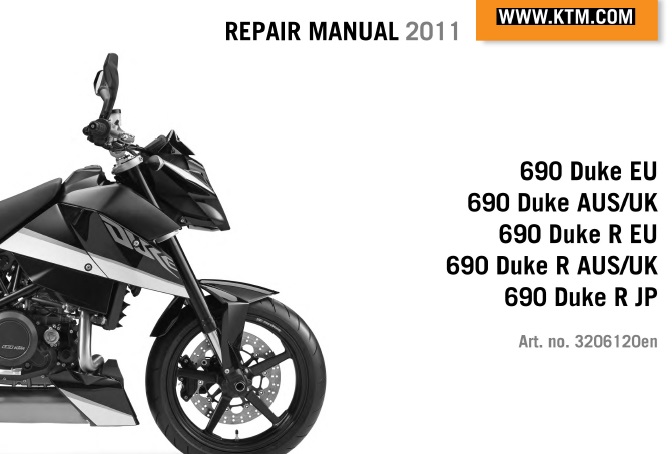 KTM 690 Duke Service Repair Manual 2011