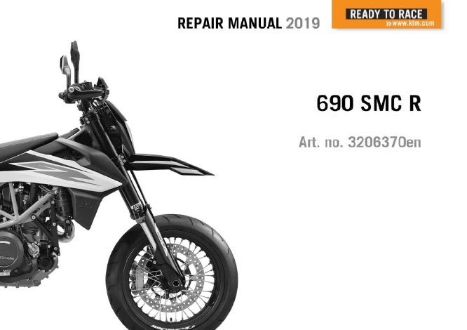 KTM 690 SMC R Service Repair Manual 2019