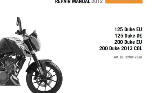 KTM 125 Duke, 150 Duke Service Repair Manual 2012