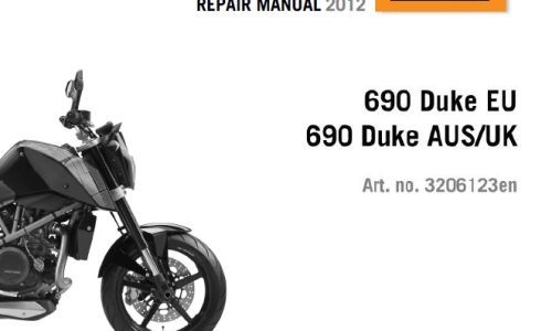 KTM 690 Duke Service Repair Manual 2012
