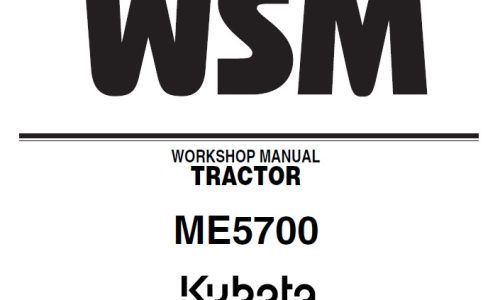 Kubota ME5700 Tractor Workshop Service Manual