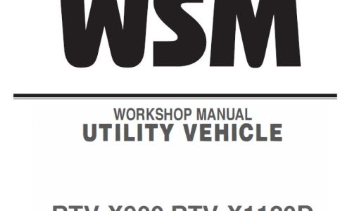 Kubota RTV-X900, RTV-X1120D Utility Vehicle Workshop Manual