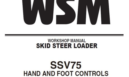 Kubota SSV75 Skid Steer Loader Workshop Manual