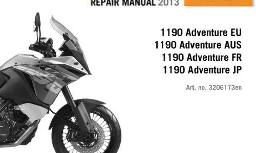 KTM 1190 Adventure Service Repair Manual 2013