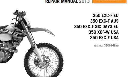 KTM 350 EXC-F, XCF-W Service Repair Manual 2013