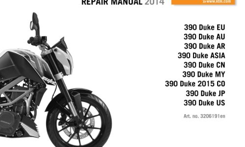 KTM 390 Duke Service Repair Manual 2014