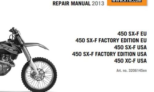 KTM 450 SX-F, XC-F Service Repair Manual 2013