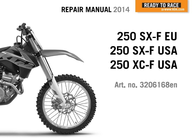 KTM 250 SX-F, 250 XC-F Service Repair Manual 2014