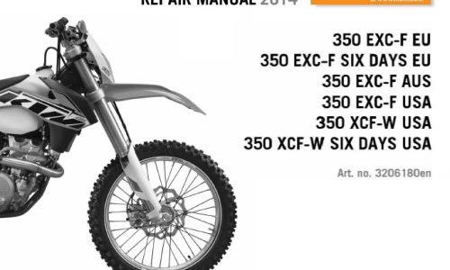 KTM 350 EXC-F, XCF-W Service Repair Manual 2014