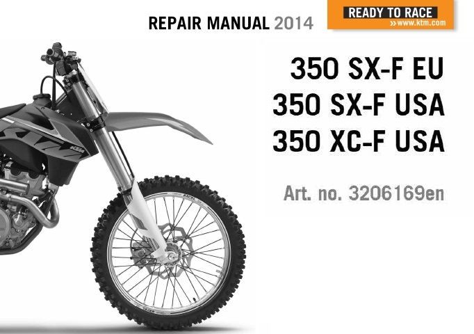 KTM 350 SX-F, 350 XC-F Service Repair Manual 2014