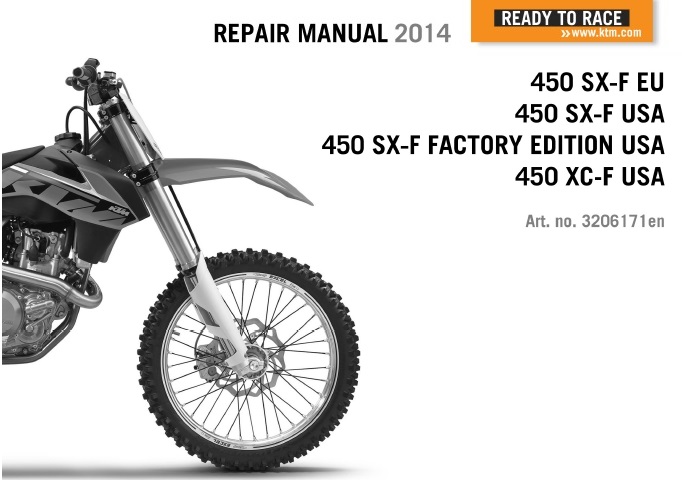 KTM 450 SX-F, 450 XC-F Service Repair Manual 2014