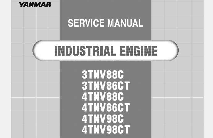Yanmar 3TNV88C to 4TNV98CT Engine Service Repair Manual