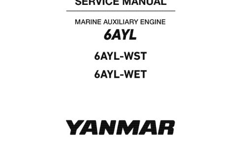 Yanmar 6AYL-WST, 6AYL-WET Marine Engine Service Manual