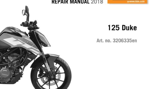 KTM 125 Duke Service Repair Manual (2018)