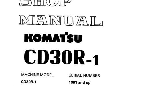 Komatsu CD30R-1 Crawler Carrier Shop Manual (SN 1061-)
