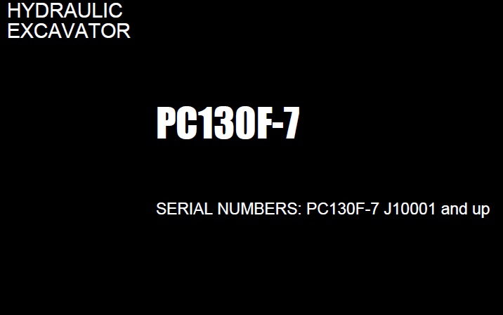 Komatsu PC130F-7 Hydraulic Excavator Parts Manual (J10001-)