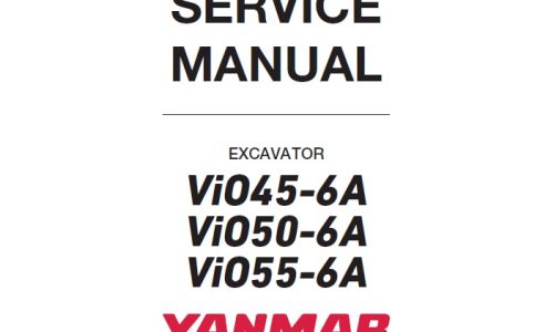 Yanmar ViO45-6A, ViO50-6A, ViO55-6A Excavator Service Manual