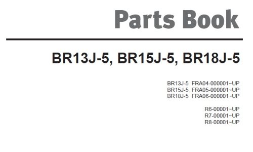 Doosan BR13J-5, BR15J-5, BR18J-5 Forklift Parst Manual