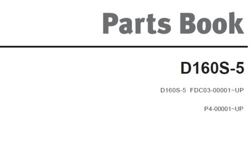 Doosan D160S-5 Forklift Lift Truck Parts Manual
