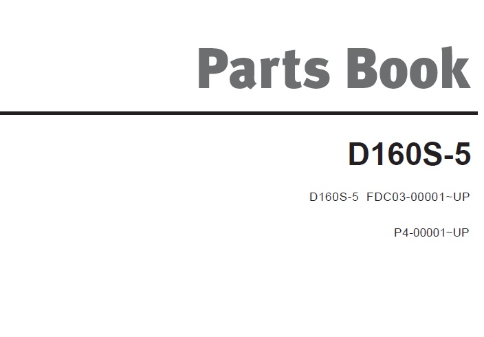 Doosan D160S-5 Forklift Lift Truck Parts Manual