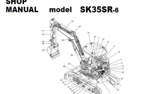 Kobelco SK35SR-6 Excavator Shop Manual (PX16-30001-)