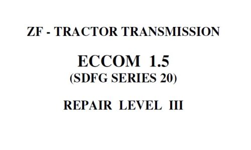 ZF ECCOM 1.5 (SDFG Series 20) Transmission Repair Manual