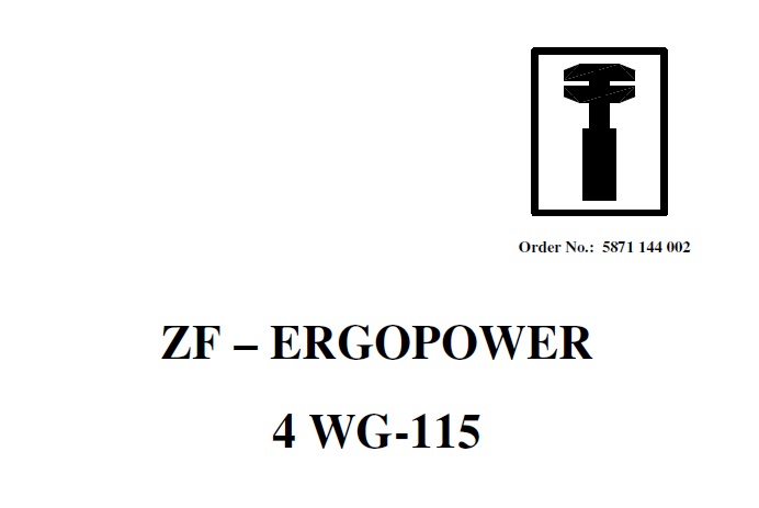 ZF 4 WG-115 Ergopower Transmission Repair Manual