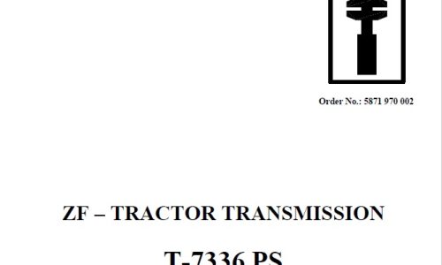 ZF T-7336 PS Transmission Service Repair Manual