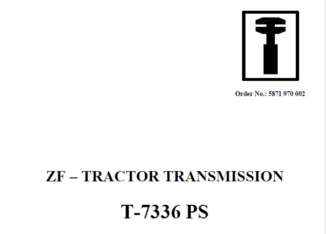 ZF T-7336 PS Transmission Service Repair Manual