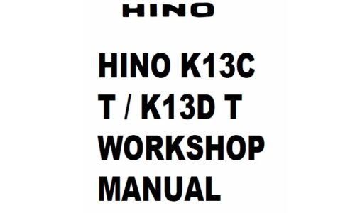 Hino K13C T , K13D T Engine Workshop Service Manual
