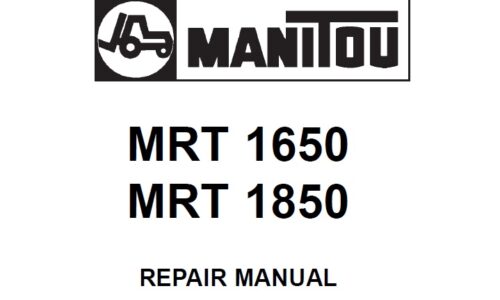 Manitou MRT 1650, MRT 1850 Teliscopic Service Repair Manual