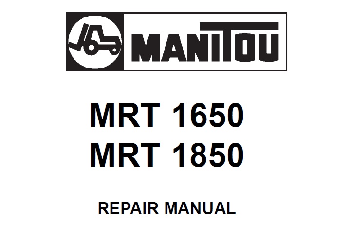 Manitou MRT 1650, MRT 1850 Teliscopic Service Repair Manual