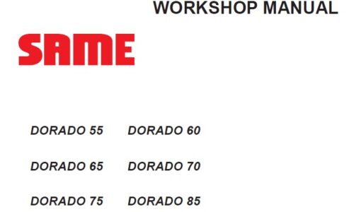 Same Dorado 55, 60, 65, 70, 75, 85 Tractor Service Manual