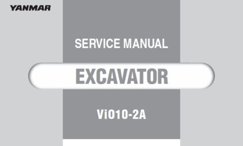 Yanmar ViO10-2A Excavator Service Repair Manual
