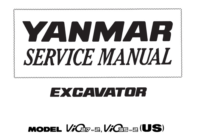 Yanmar ViO27-2, ViO35-2 (US) Excavator