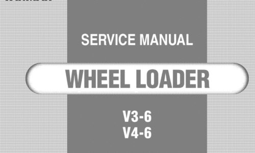 Yanmar V3-6, V4-6 Wheel Loader Service Repair Manual