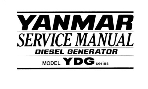 Yanmar YDG Series Diesel Generator Service Repair Manual
